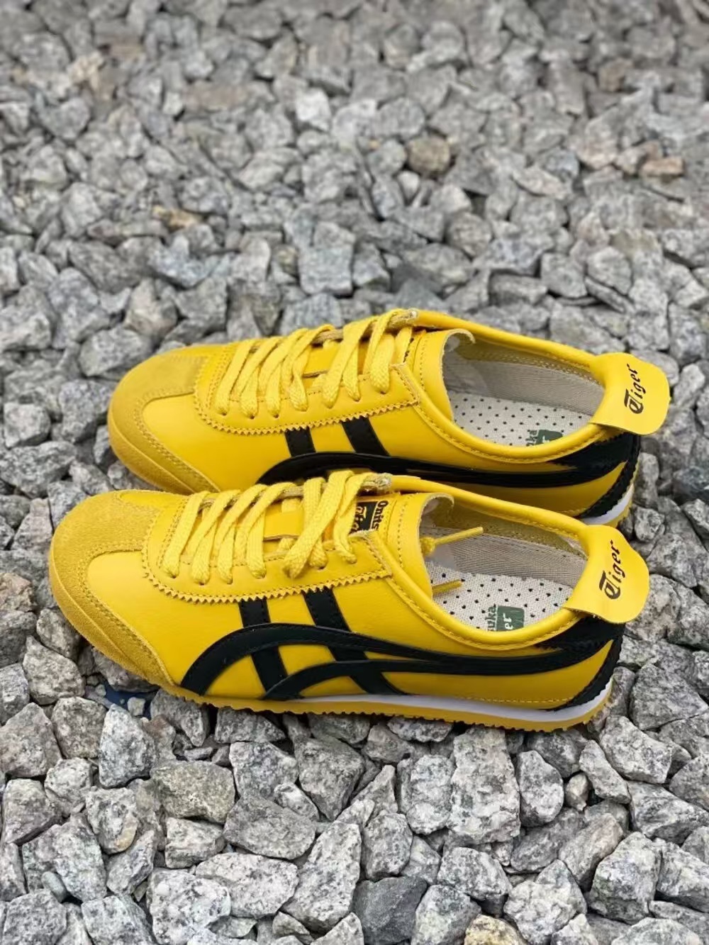 Onitsuka Tiger by Asics Yellow and Black Mexico 66-Style Sneakers